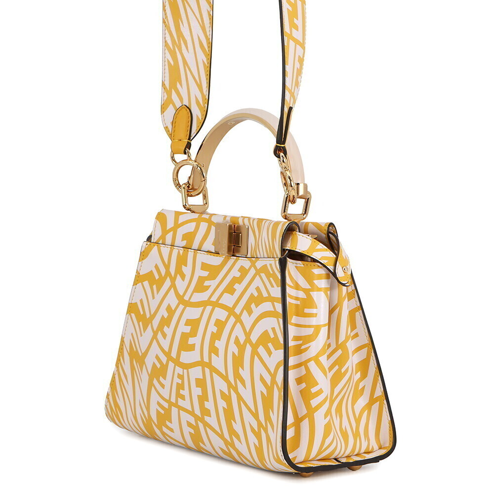 Fendi FF Vertigo Peekaboo Leather Handbag - Picture 3 of 10